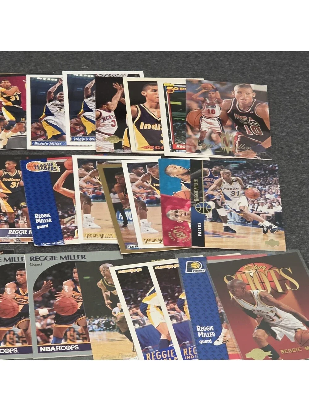 Reggie Miller Lot of 81 NBA Basketball Cards Collection - 80s-90s Base Inserts